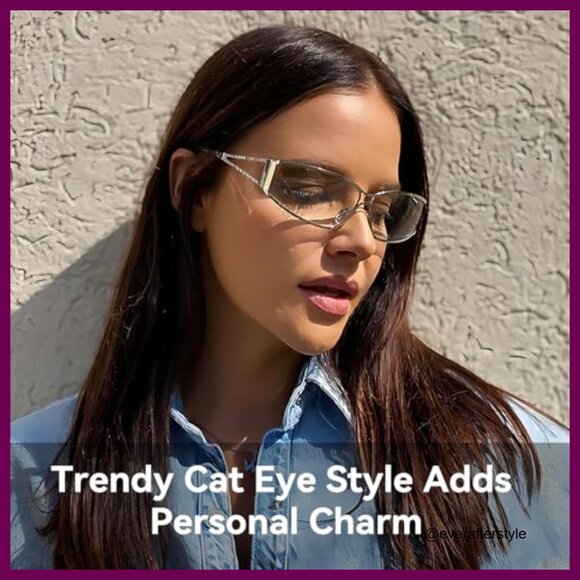 Metal Wrap Around Retro Y2K Sunglasses UV400 Protection Unisex main image 5